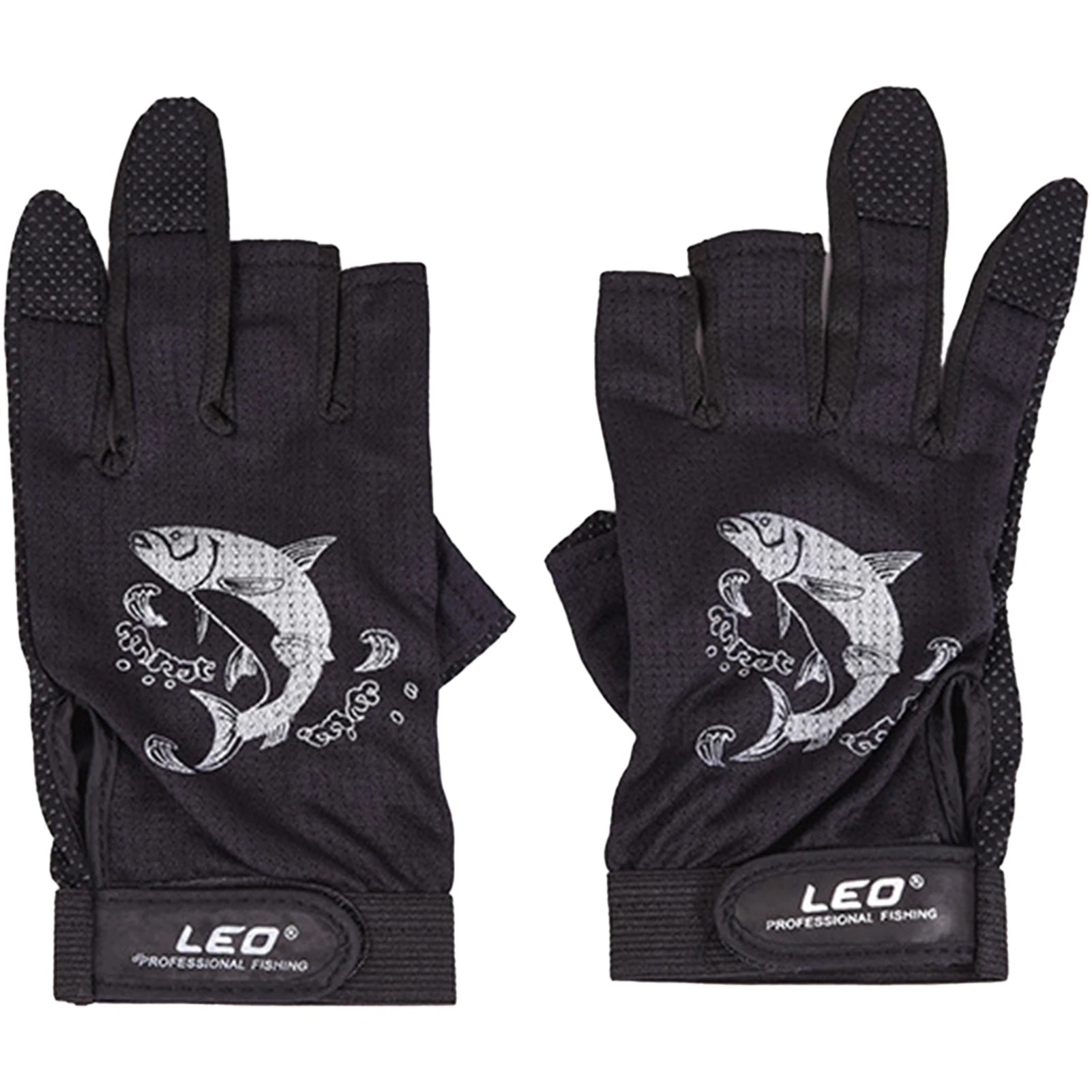 Quick Dry With Three Fingers Exposed Lightweight Angling Gloves For Men /Women
