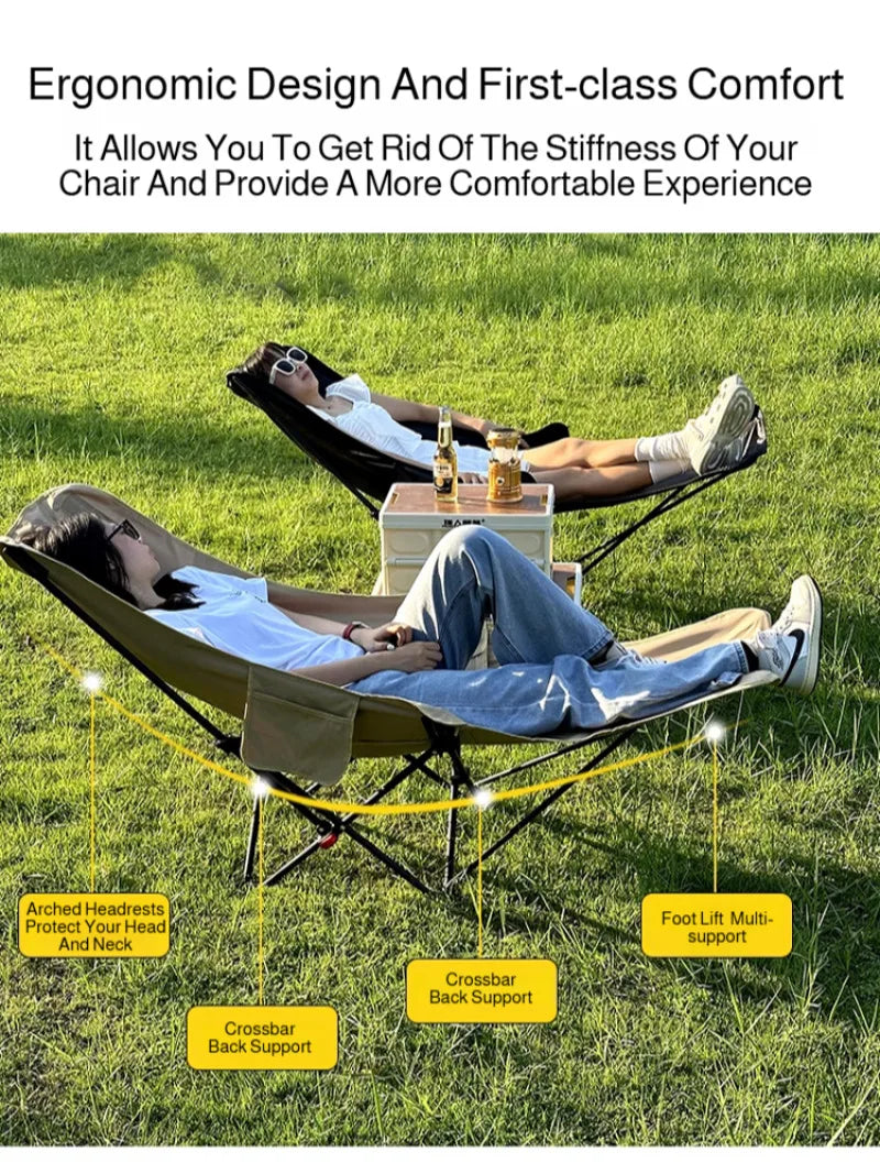 Outdoor/Tailgating Folding recliner Curved headrest Comfort Experience / relaxation chair