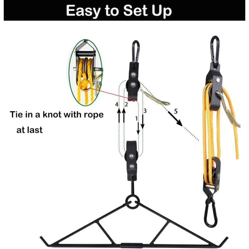 Hunting Gear Hanger Hoist/Drag Rope for All Game