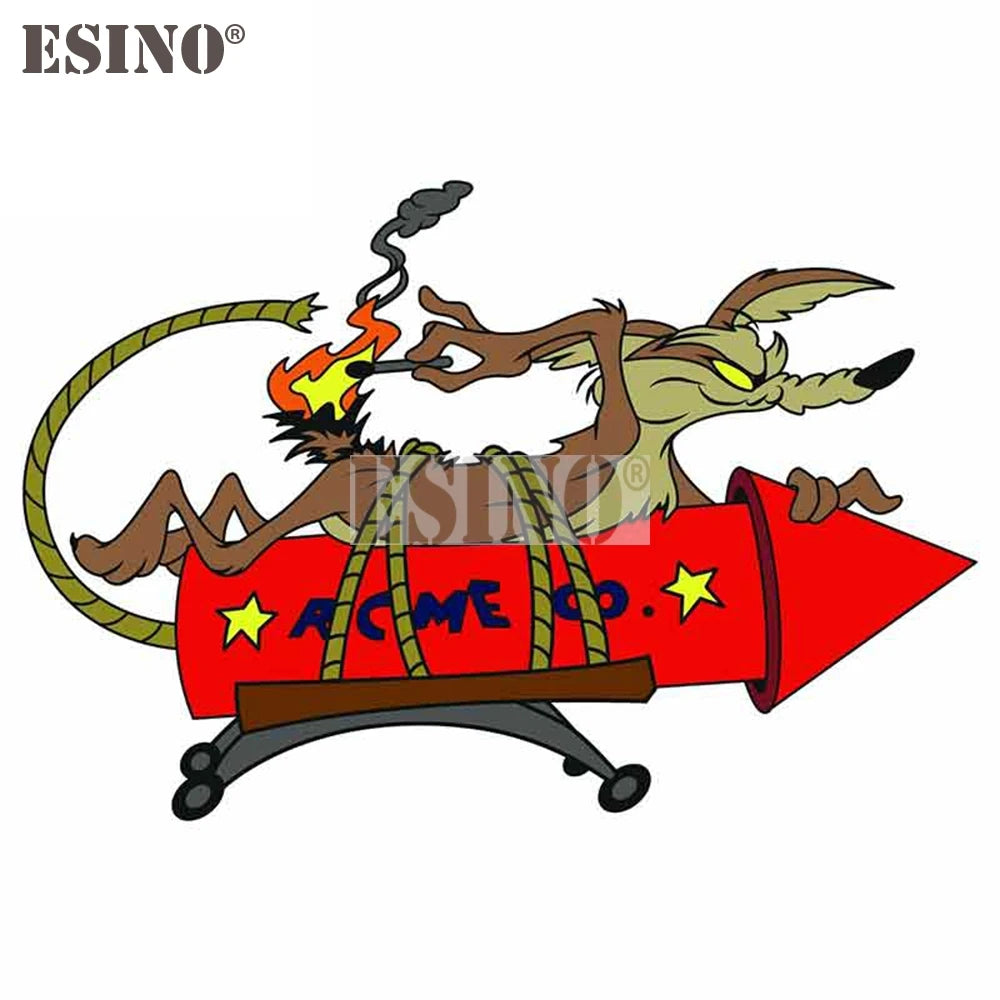 Wile E Coyote ACME Rocket Vinyl Decal Decorative Sticker /Decal Waterproof Car Body Pattern Vinyl