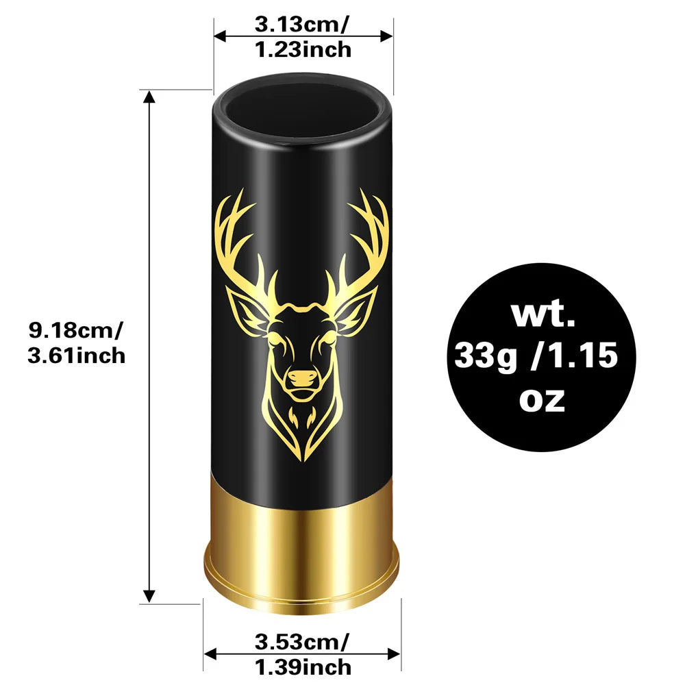 Give Him Elk ! 4pcs/Set Elk Head Decor 12 GA Plastic Shot Glasses for Hunters