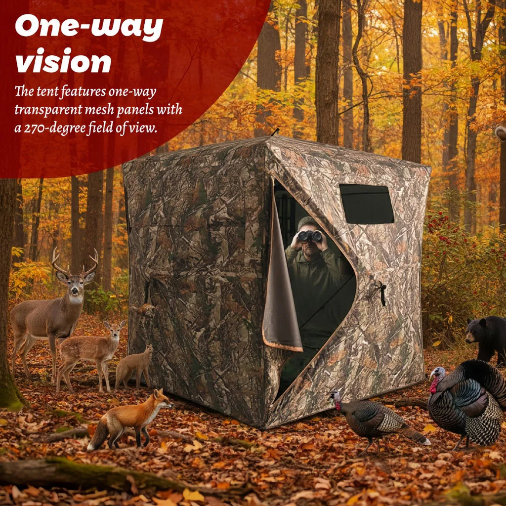 Rugged Pop-Up Hunting Blind Easy Setup /with Storage for Deer Turkey Duck Archery Season