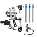 15-32lbs Adjustable Pulley Bow Right Hand Carbon Fiber Grip Target Practice Shooting Beginners Teen Youth