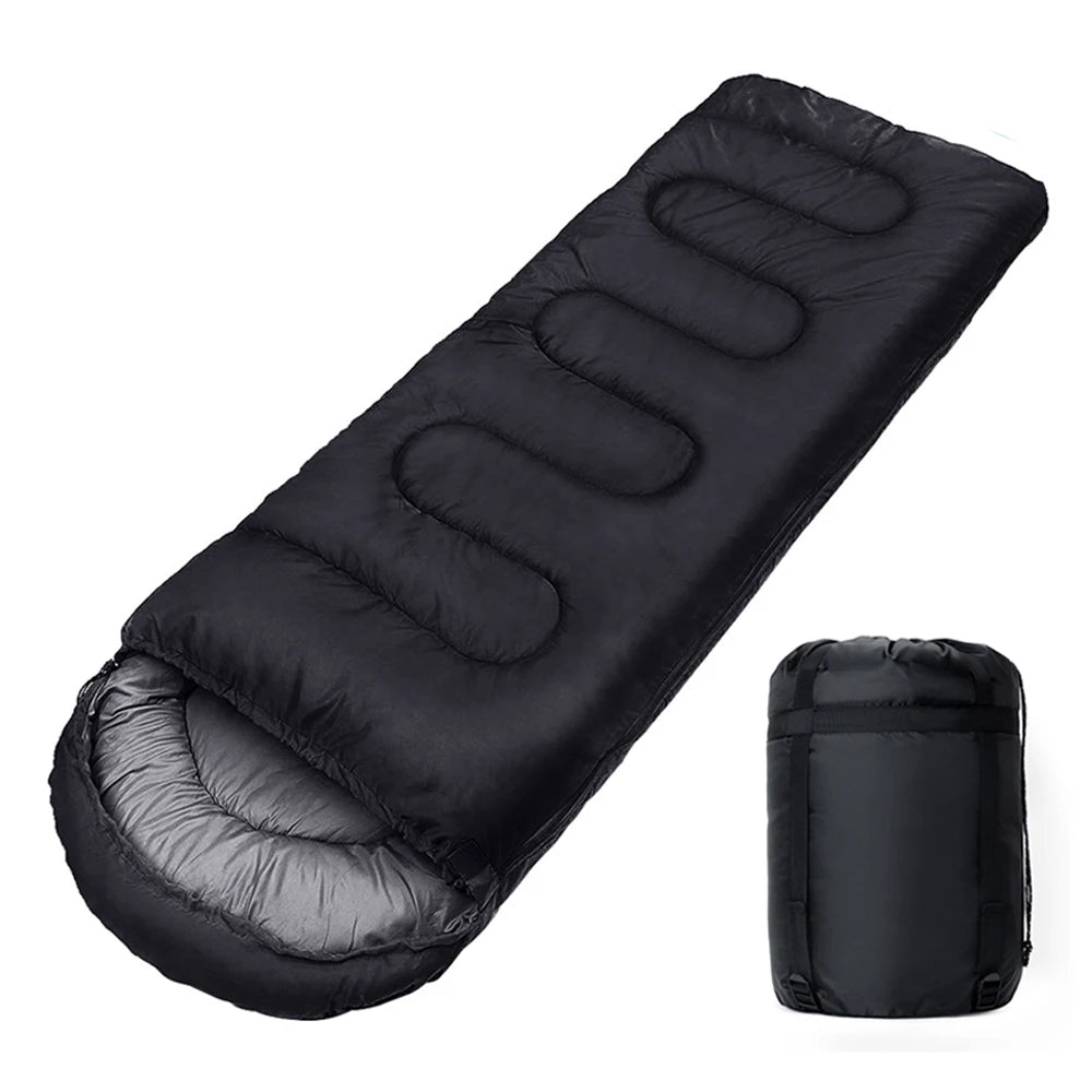 Black Sleeping Bag Ultralight Waterproof 4 Season Warm / Backpacking