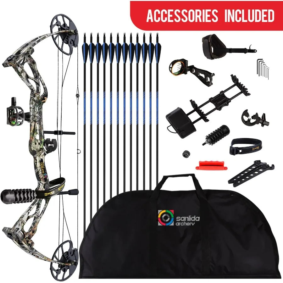 Timberline Special ! X8 RTH Compound Bow Package for Adults and Teens 18-31 Draw Length 070 Lbs Draw Weight up to IBO 310 fps N