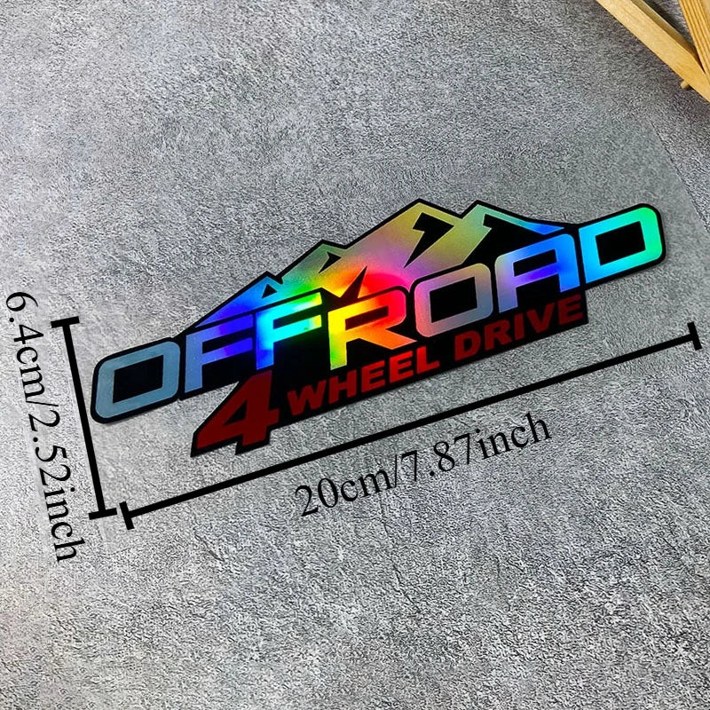All New Laser Rainbow 4x4 off-road vehicle - Waterproof vinyl stickers, with neon light affects