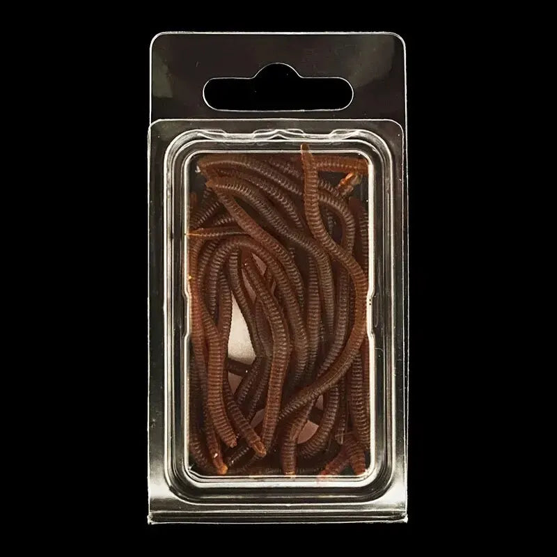 20/50 count /Smelly Red Soft Earthworm Red Worms Artificial Fishing Lures