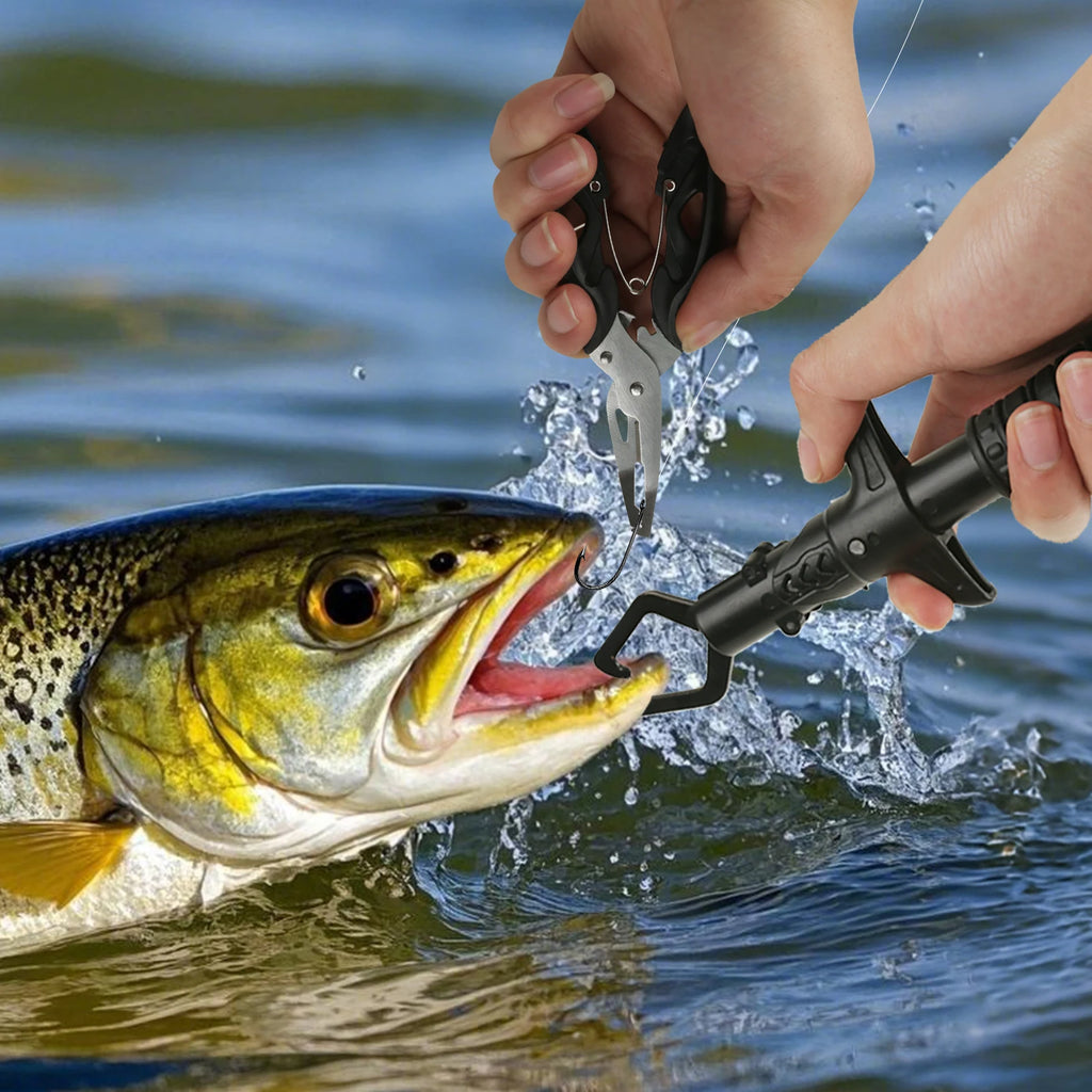 Fishing Pliers and Gripper Set Fishmen Muti-Function Fishing Tool Gear Gifts for Men/Women