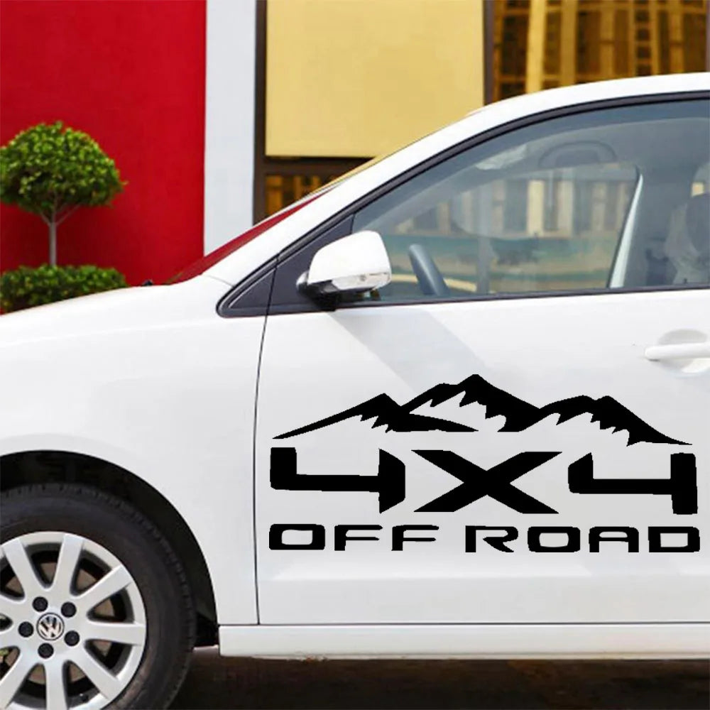 4X4 Mountain Series Decals Kit  (NEW)- Waterproof Vinyl Decal for All 4x4 Doors, Windows & Hood Adventurer's Choice