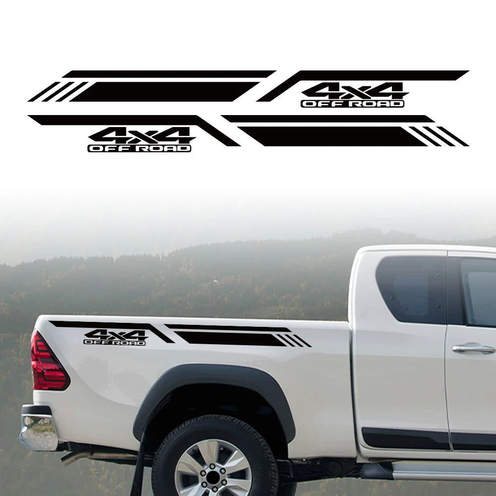 ALL NEW ! Fleetside Fender Style Graphic Decals 4X4 Off Road  Decal