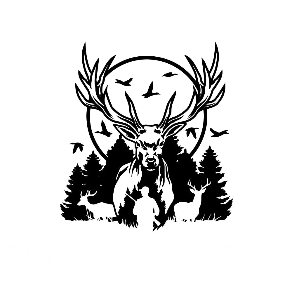 Deer /Waterfowl Hunting PVC Sticker Cute Waterproof Decal