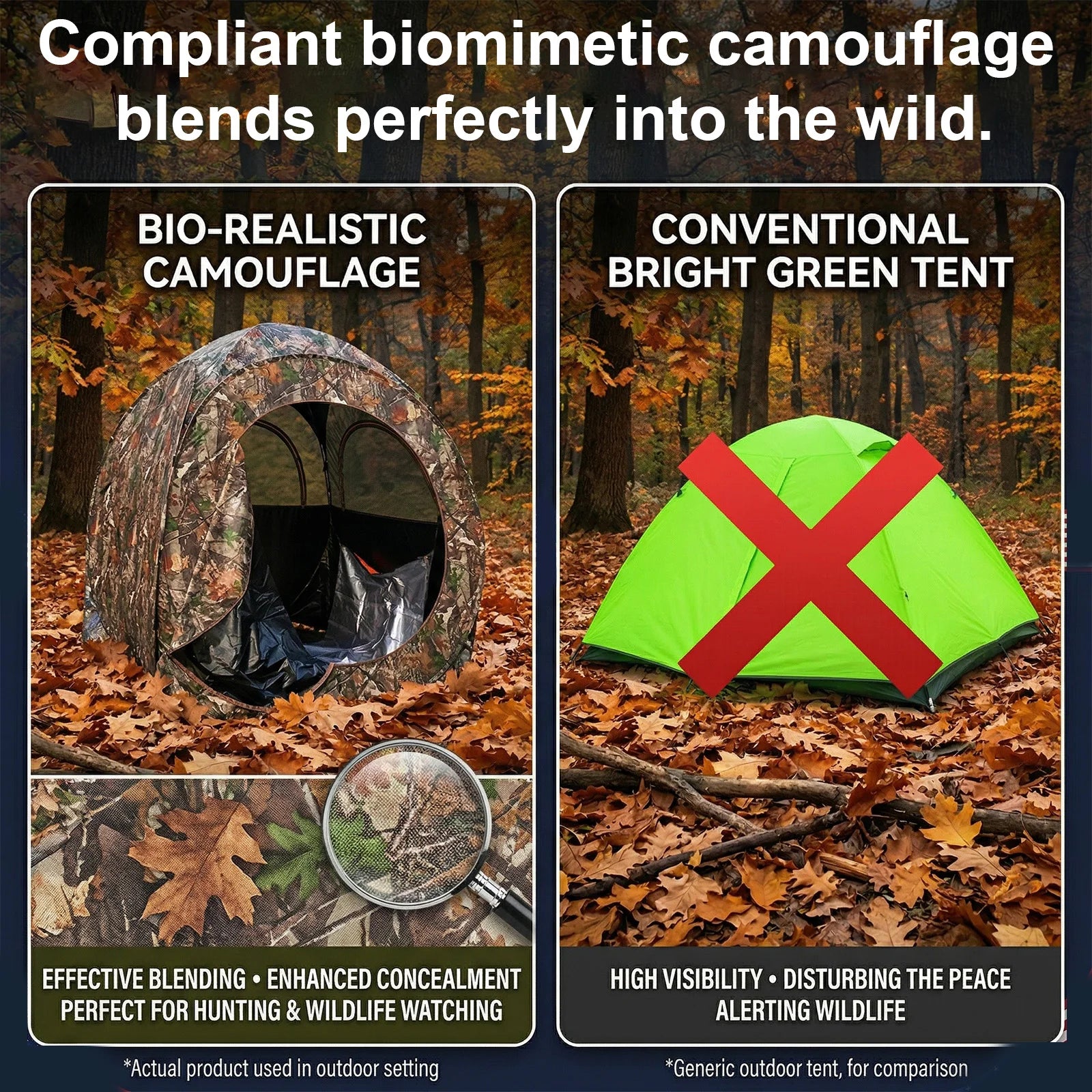 Secret Spot Hunting Blind /Easy Setup And Storage Outdoor Camo Blind