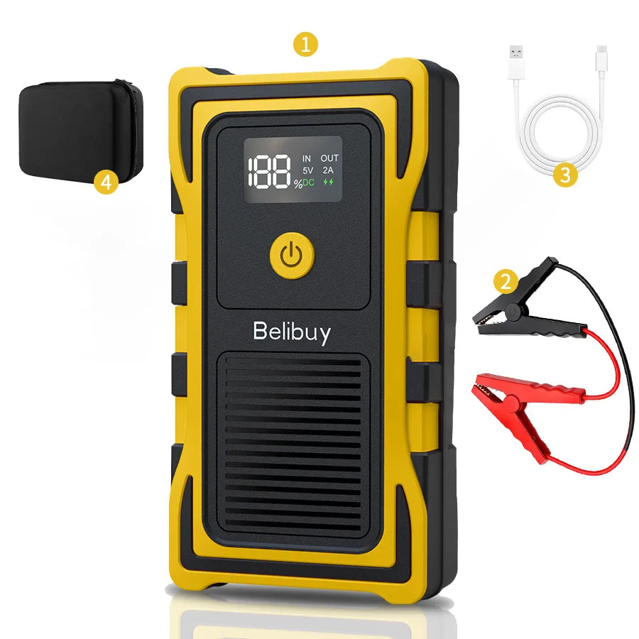 12VCar Battery Starter,5000mAh Portable Emergency Jump Starter,