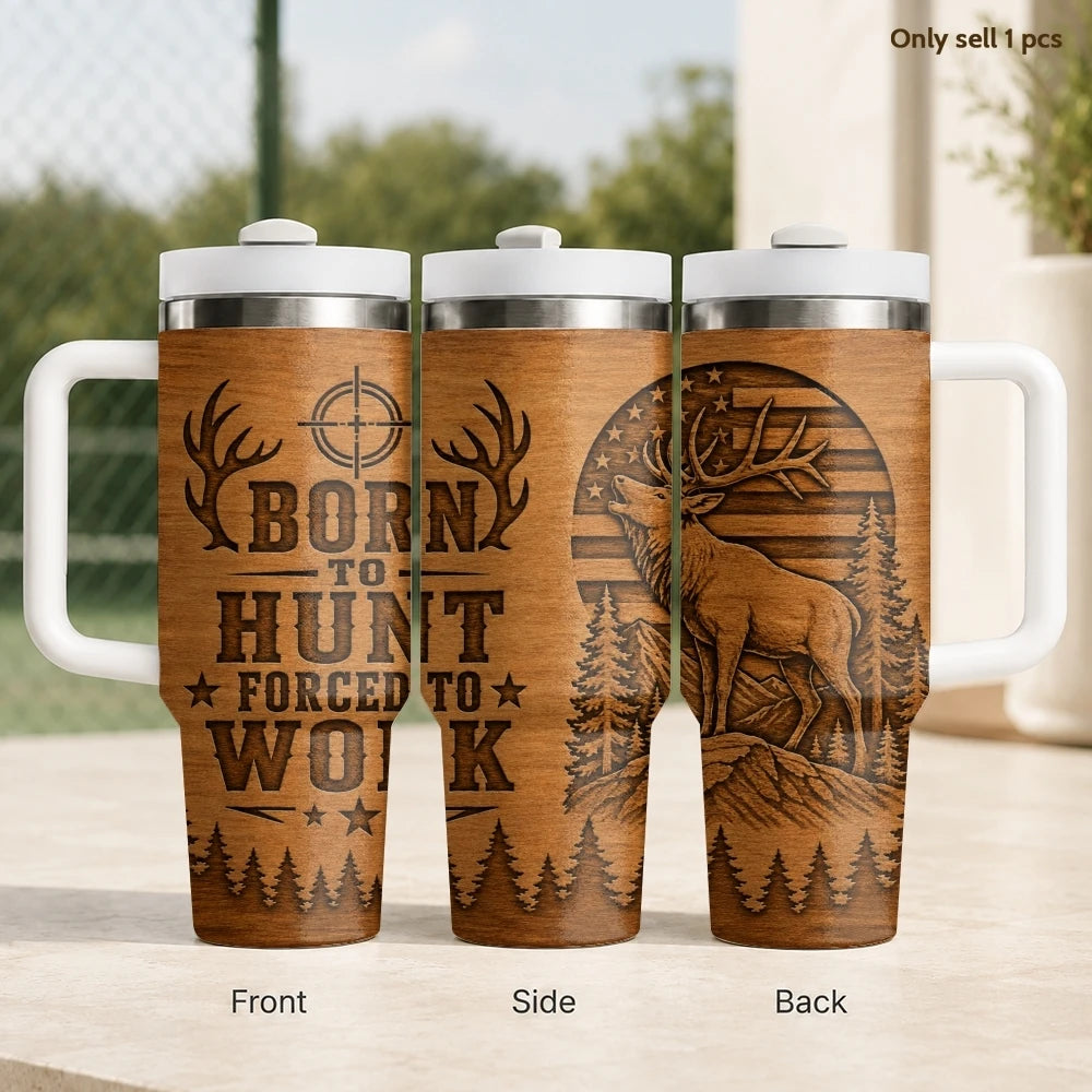 Patriot Deer Hunting Flag Design Vacuum Flasks 40oz Stainless Steel Insulated Tumbler