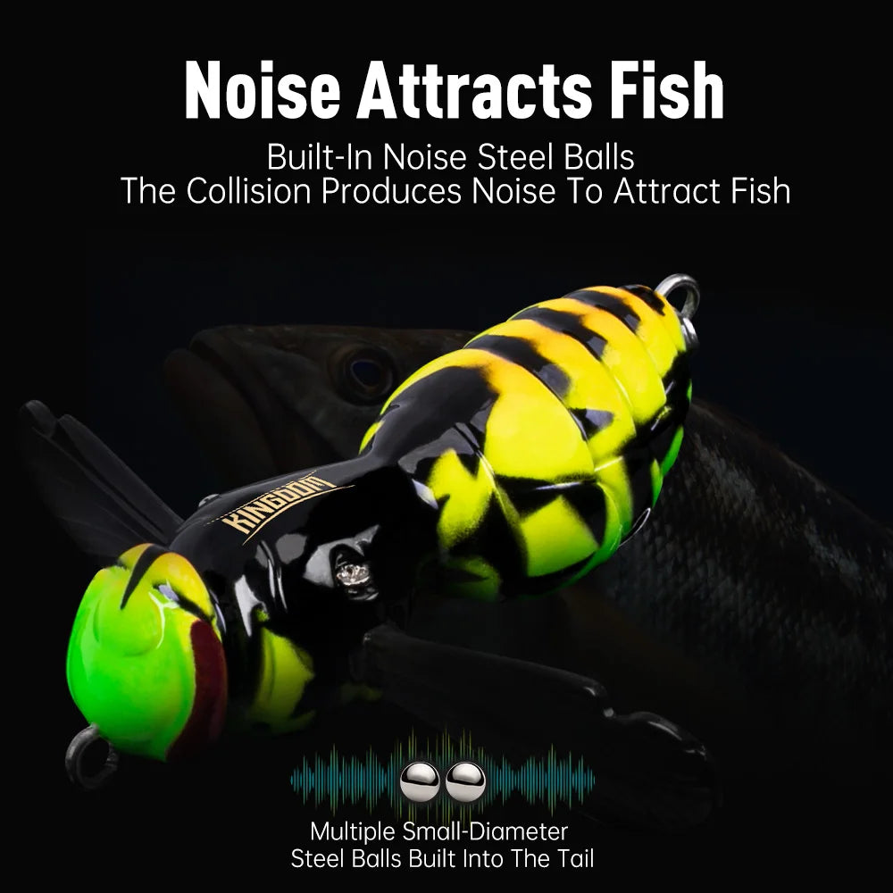 Kingdom Wasp Crawl Bait / Floating Insect Bionic Hard Baits For Bass Fishing