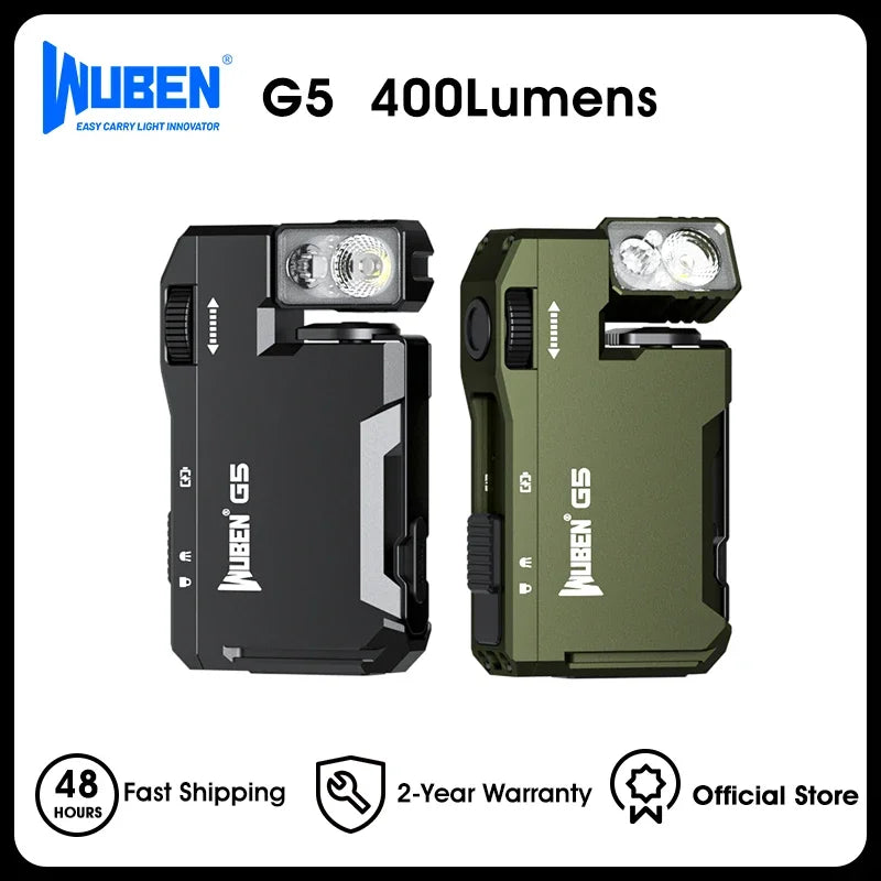 Timberline/Magnetic EDC G5 Flashlight 400 Lumen USB-C Rechargeable Key-chain