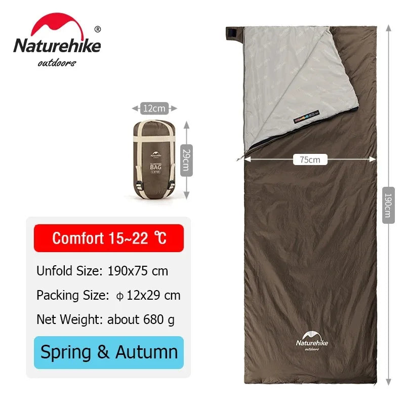 Crash Out Sleeping Bag Ultralight 2 Seasons Spring /Summer Chose Blue/Brown Color Stock Items