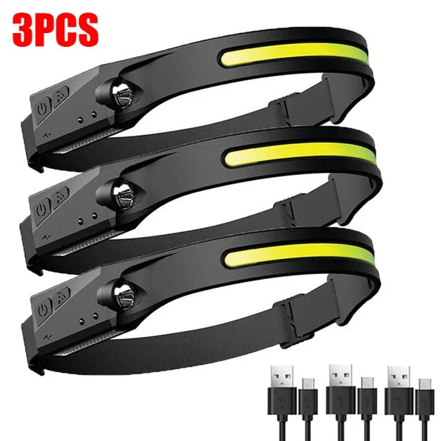 Timberline SportingCo  Pack ! -Sensor Headlamp LED Rechargeable Headlight 5 Lighting Modes