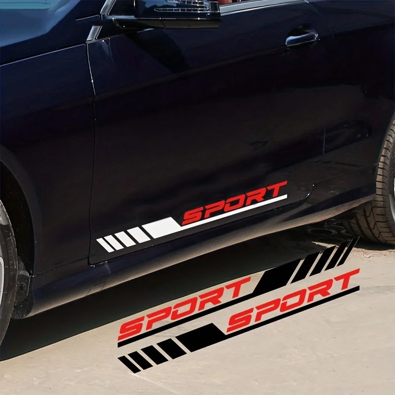 ALL NEW GRAPHIC ! 4pcs  Door Side Sport Diagonal Stripe Auto Door Decals