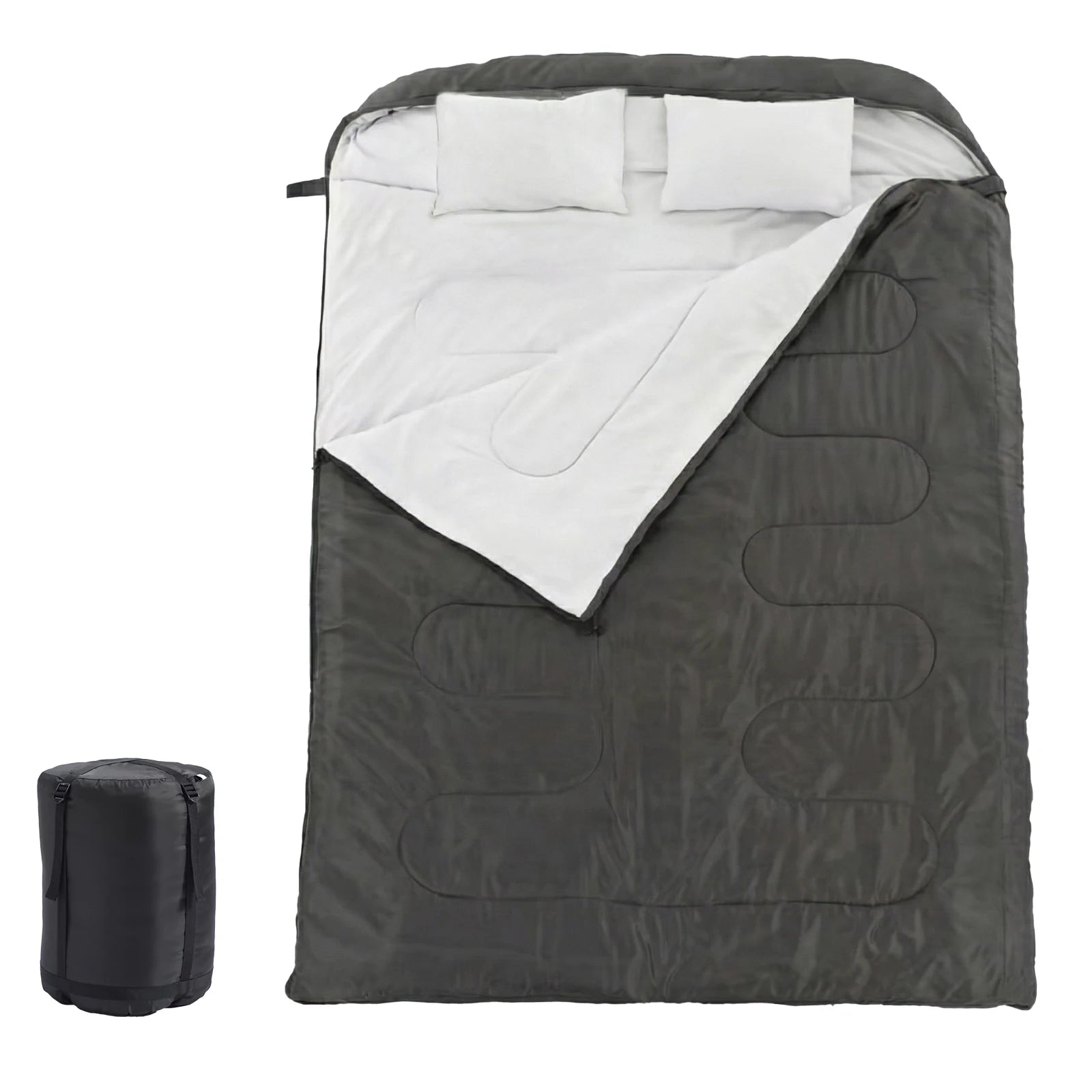 Couples/ Double Sleeping Bag for Adults with Pillow Lightweight 3 Season Comfort