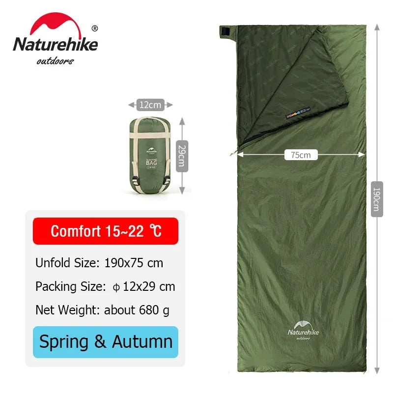 Crash Out Sleeping Bag Ultralight 2 Seasons Spring /Summer Chose Blue/Brown Color Stock Items