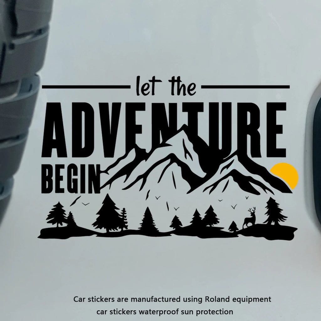 ALL NEW ! Let the adventure begin ,glass window/ body waterproof vinyl Decal