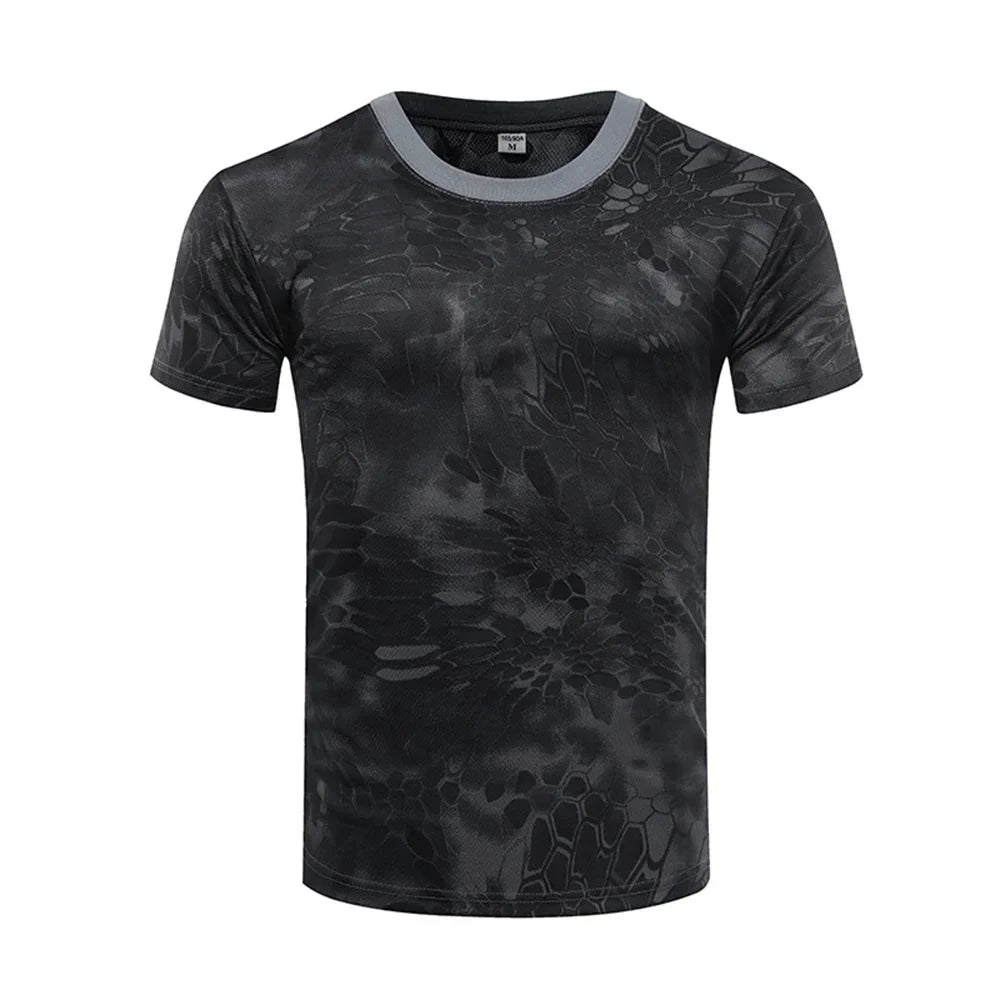 Outdoor T-Shirts 3D Camouflage Quick Dry Short Sleeve  Shirt