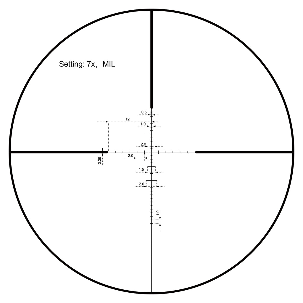 VictOptics 2-7x32 SFP Riflescope | Fully Multi-coated Lens | Green/Red Illuminated Reticle | Lightweight & 4" Eye Relief