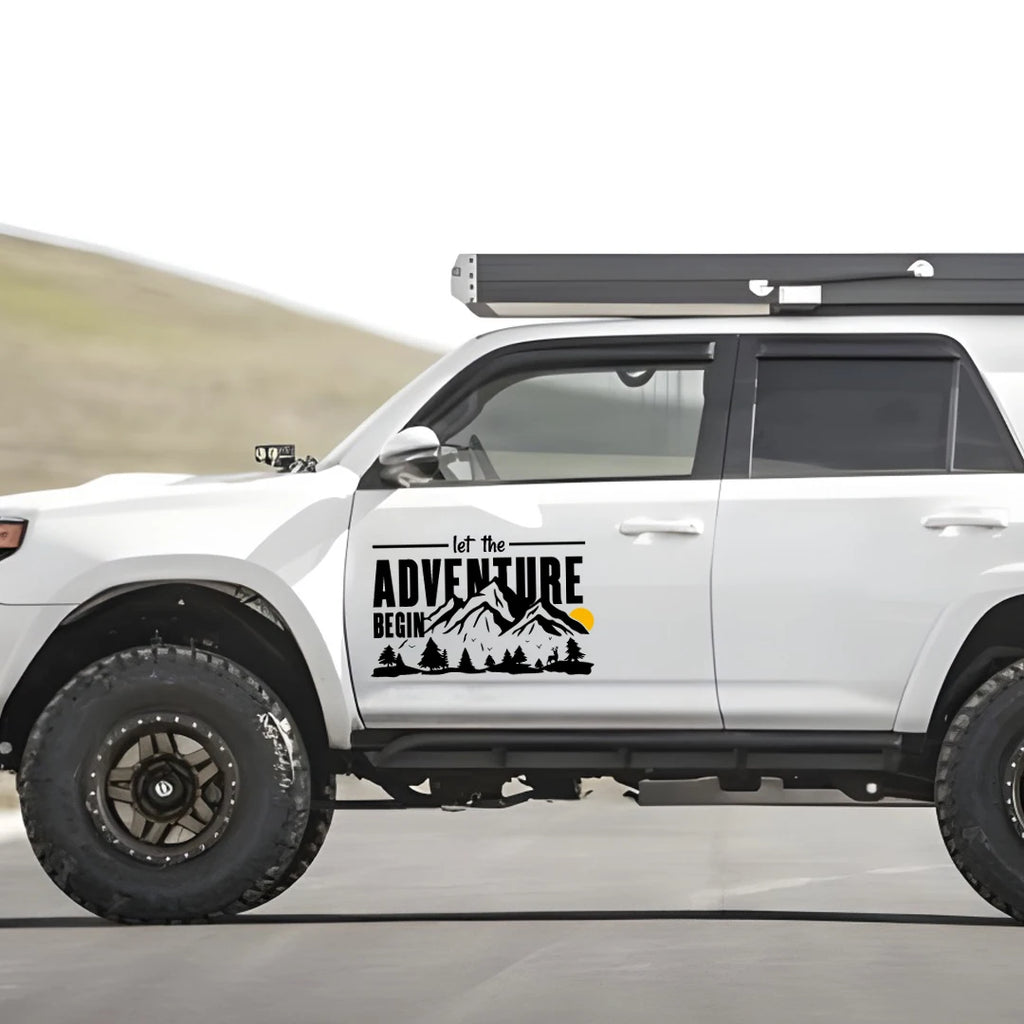 ALL NEW ! Let the adventure begin ,glass window/ body waterproof vinyl Decal