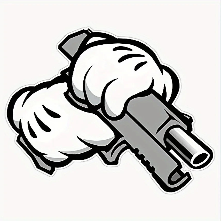 Gun And Stick-It Can Warn Others, All Purpose Decal