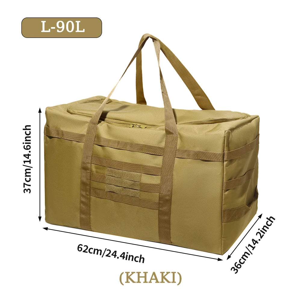Large Duffle Bag (60L/90L Capacity Optional) - For Gear, Camping Storage, Travel Sports Equipment