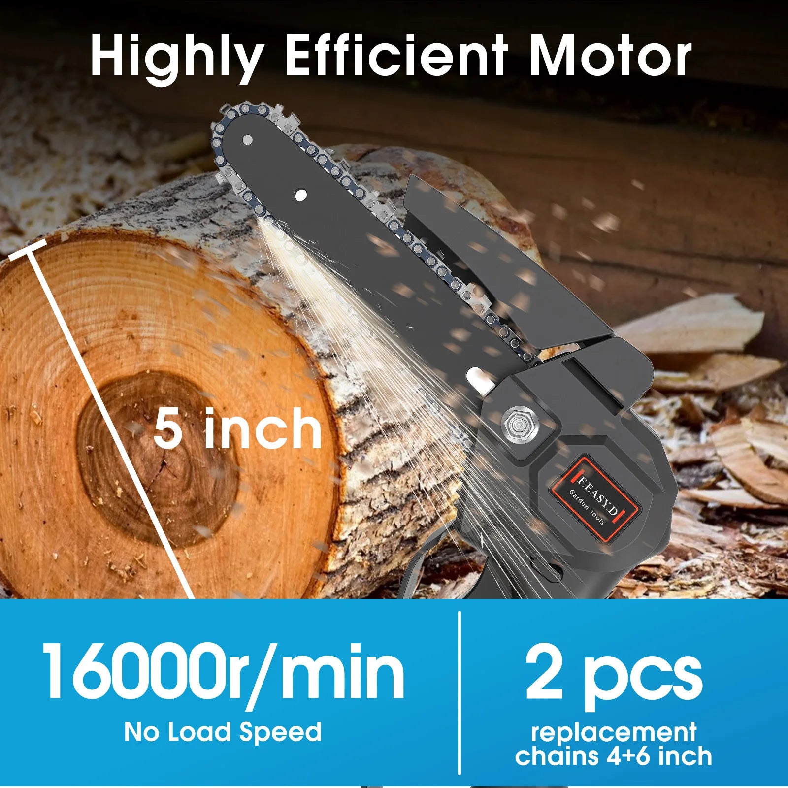 Timberline Package Deal/2-in-1 Cordless Pole Saw 6 inch& 4 inch Bar