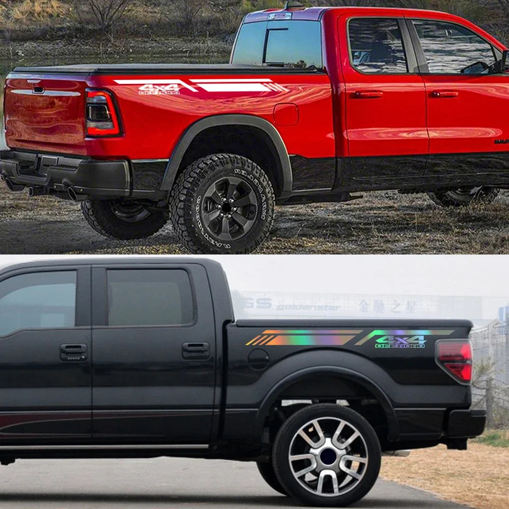 ALL NEW ! Fleetside Fender Style Graphic Decals 4X4 Off Road  Decal