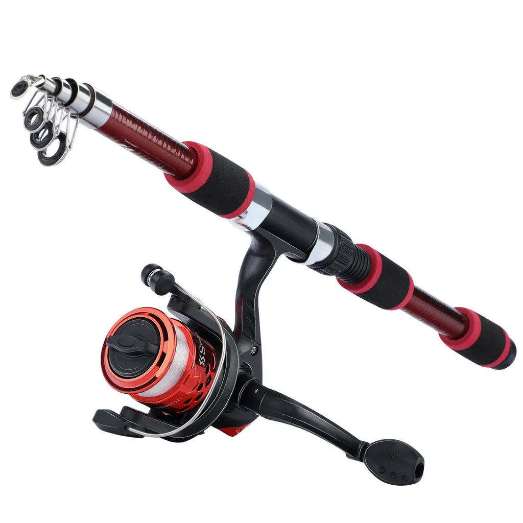 Timberline Special/// Fishing Rod and Reel Combo1.8M Telescopic Rod with Reel Max Drag Full Fishing Kit
