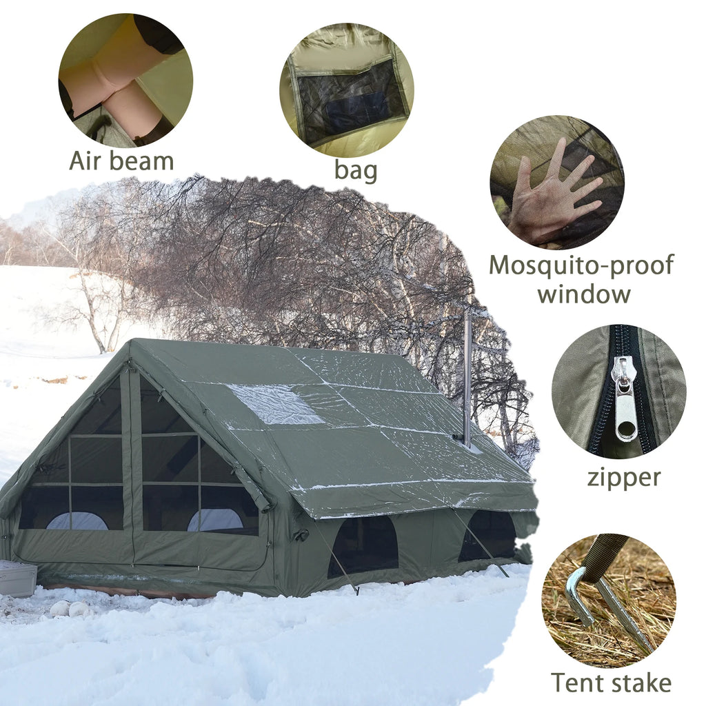 Quick Setup Inflatable Tent, Waterproof Family Tent for All Occasions, Portable Air Tent with Carry Bag