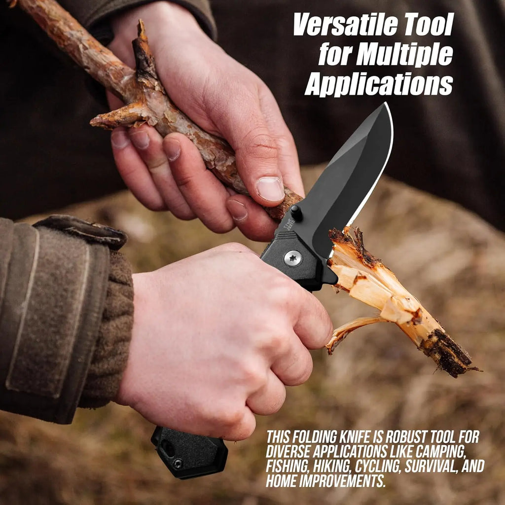 Tactical/Folding knife, pocket knife with pocket clip, stainless steel blade knife,
