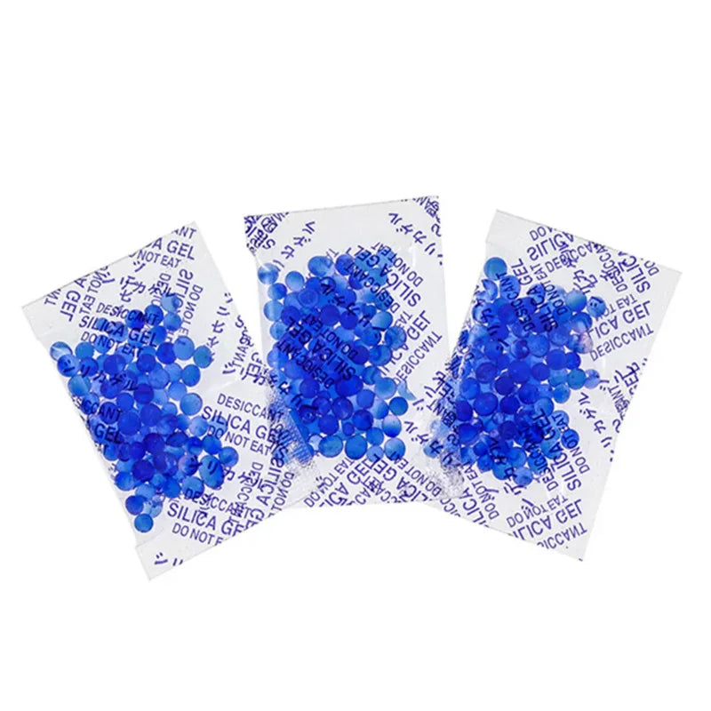 10/20/50 Pcs 5g Blue Non-Toxic Silica Gel Rust Stopper-Desiccant ,Moisture Dehumidifier Bag Reusable