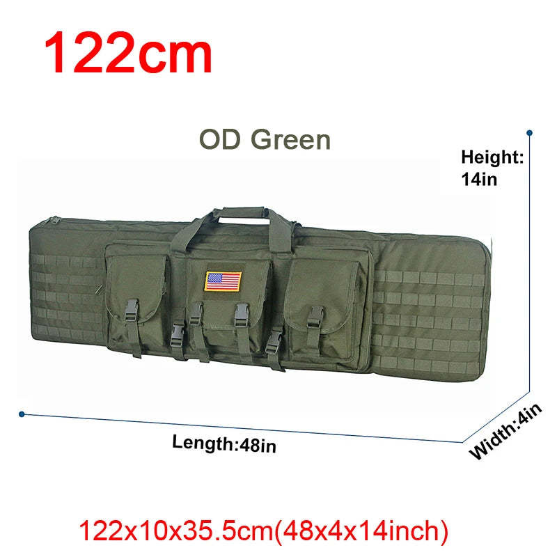 The Sniper Man -Length=32 38 42 48 inch Tactical Double Rifle Case Rifle Bag Sniper Gun Case Backpack
