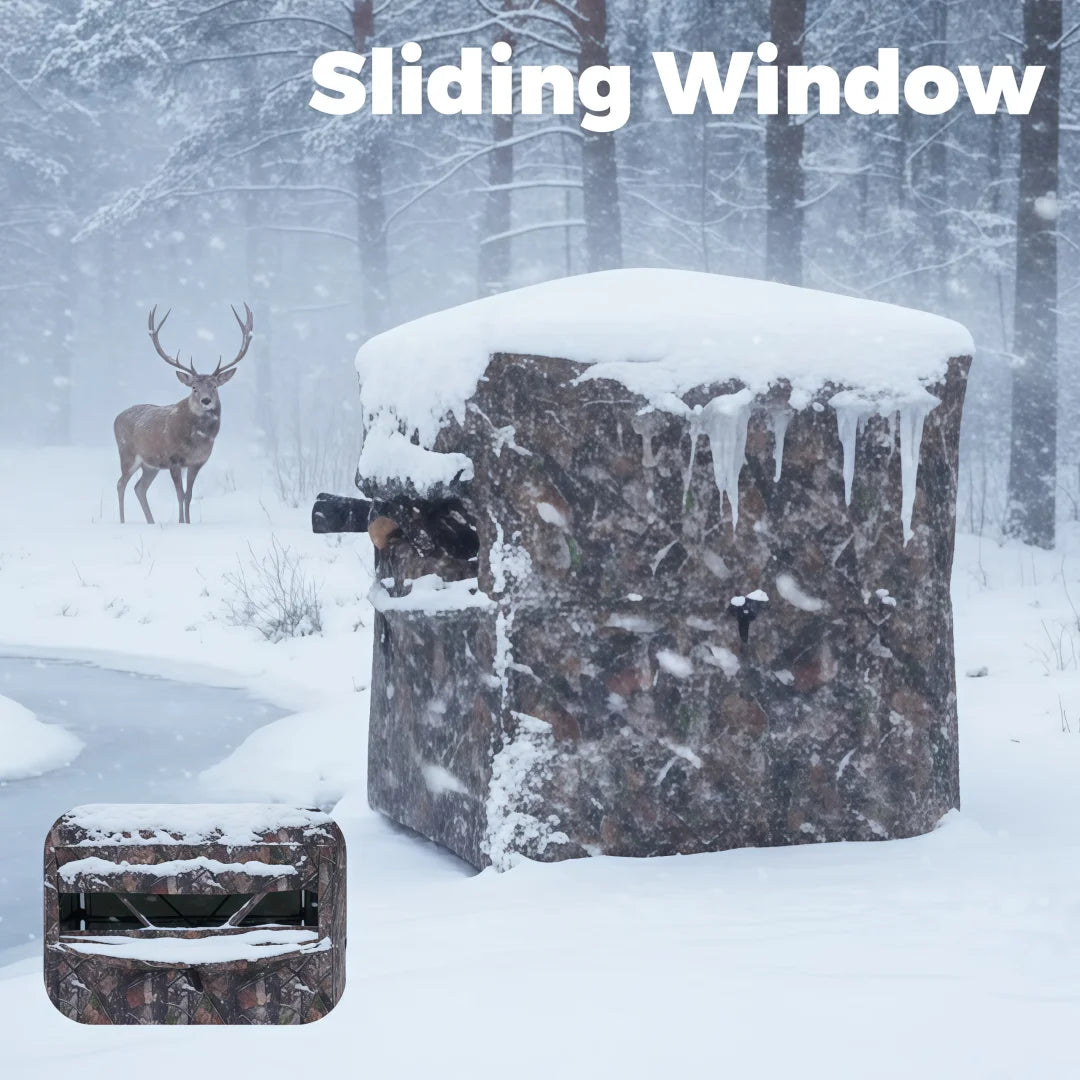 New Box! Pop-Up Hunting Blind Easy Setup Ground Shelter Outdoor Camo Blind with Storage for Deer Turkey Duck Archery Season