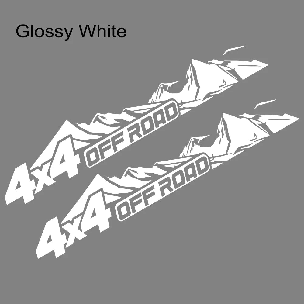 New ! 4x4 Off Road 2 Piece Set Stickers Waterproof /Self-adhesive Decals