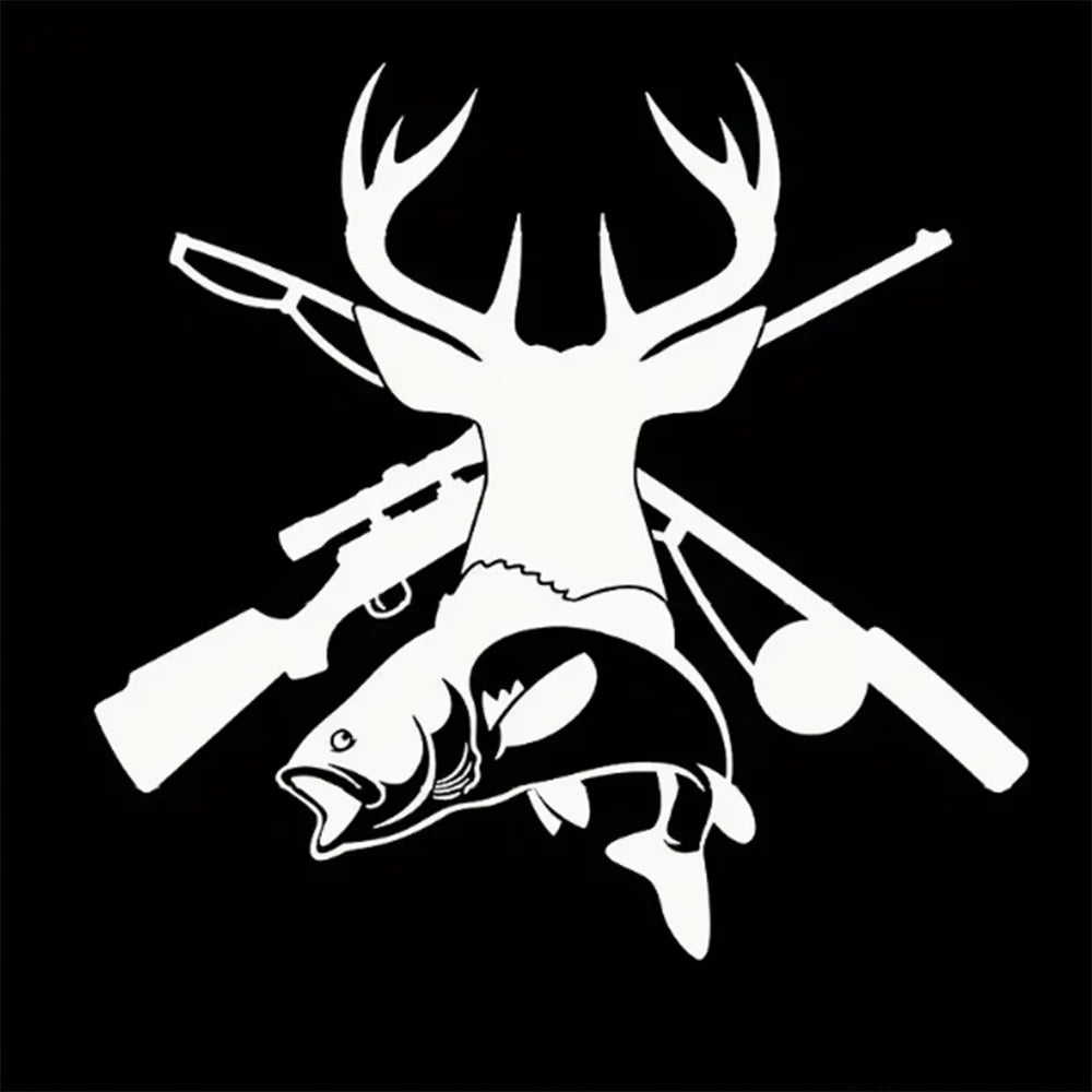 Buck And Bass Sticker For Laptop/Boat/Window/ Tailgate