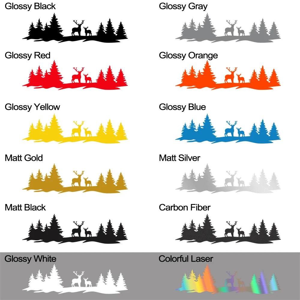 Hunting Deer Trees Sticker Pickup Truck Window Back Door Tailgate Vinyl