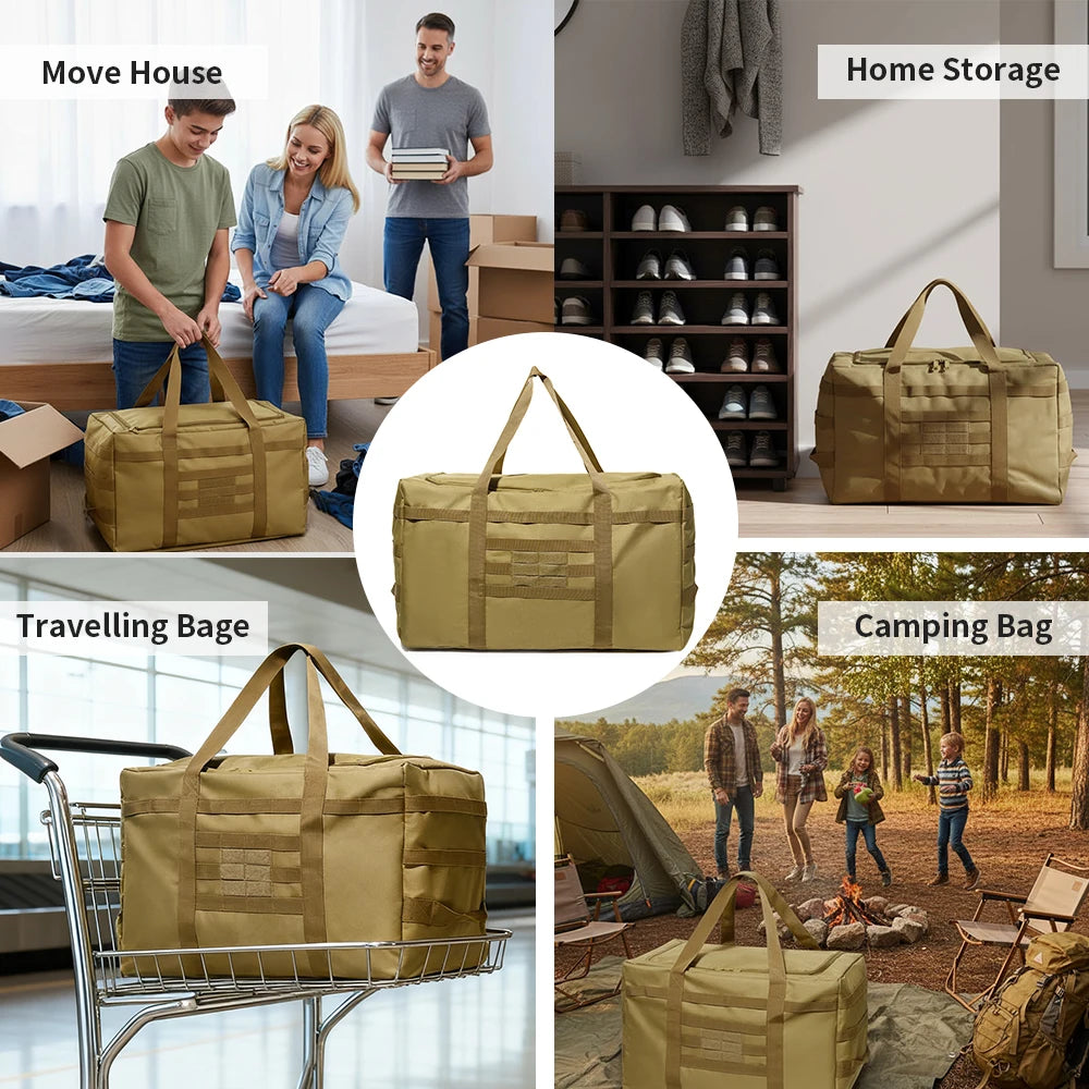 Large Duffle Bag (60L/90L Capacity Optional) - For Gear, Camping Storage, Travel Sports Equipment