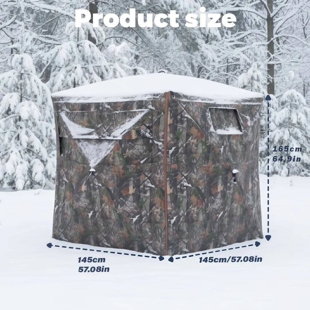 New Box! Pop-Up Hunting Blind Easy Setup Ground Shelter Outdoor Camo Blind with Storage for Deer Turkey Duck Archery Season