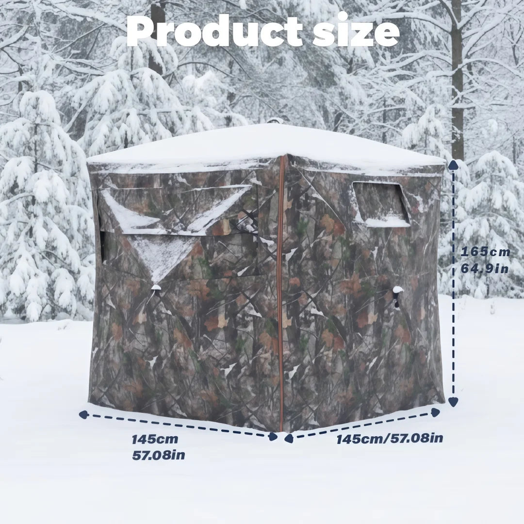 New Box! Pop-Up Hunting Blind Easy Setup Ground Shelter Outdoor Camo Blind with Storage for Deer Turkey Duck Archery Season