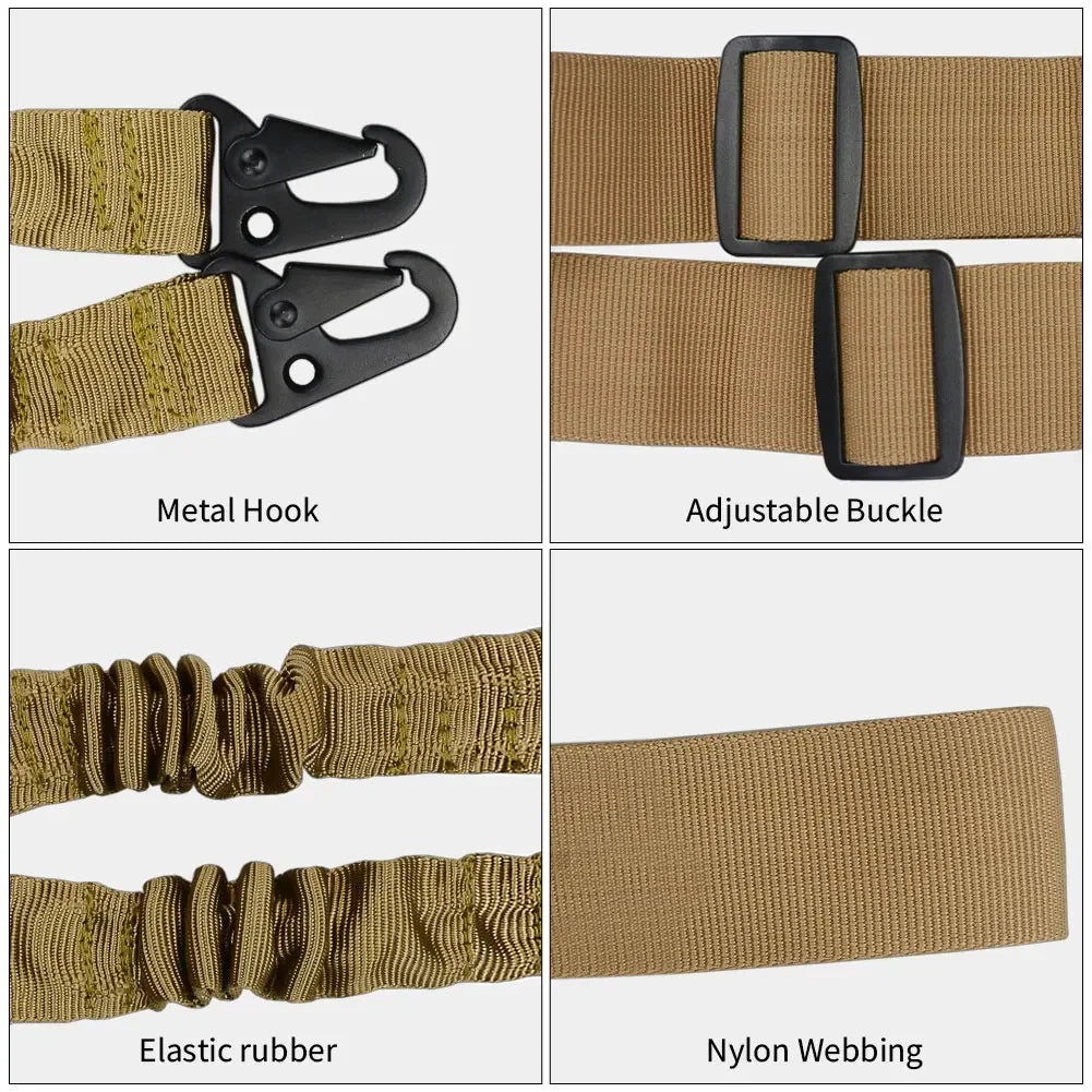 Clearance Deal ! One Single Point Adjustable Bungee for Rifle Gun Sling Strap Hook Safety