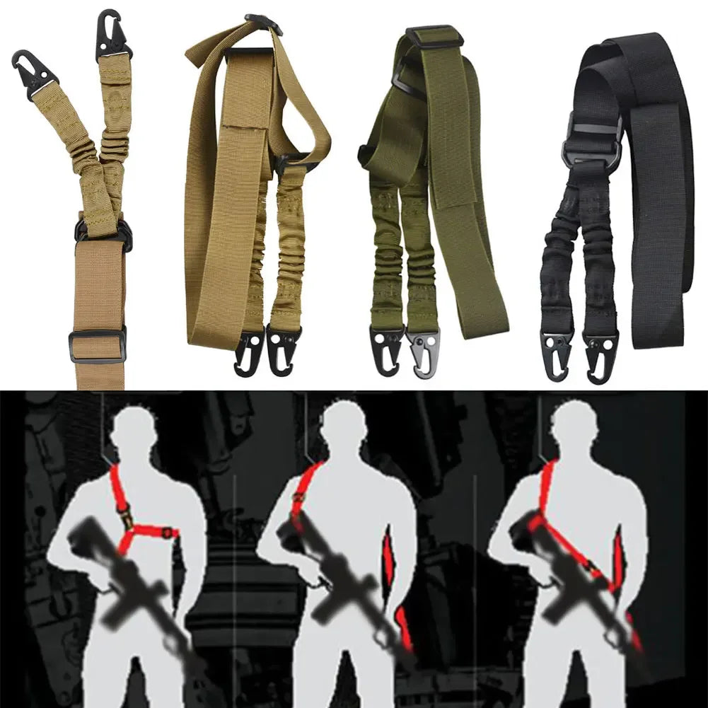 Clearance Deal ! One Single Point Adjustable Bungee for Rifle Gun Sling Strap Hook Safety