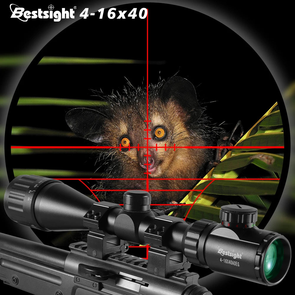 4-16X40 AOE Optics Scope Red&Green Dot Illuminated Sight Scope Hunting Budget Gear Scope
