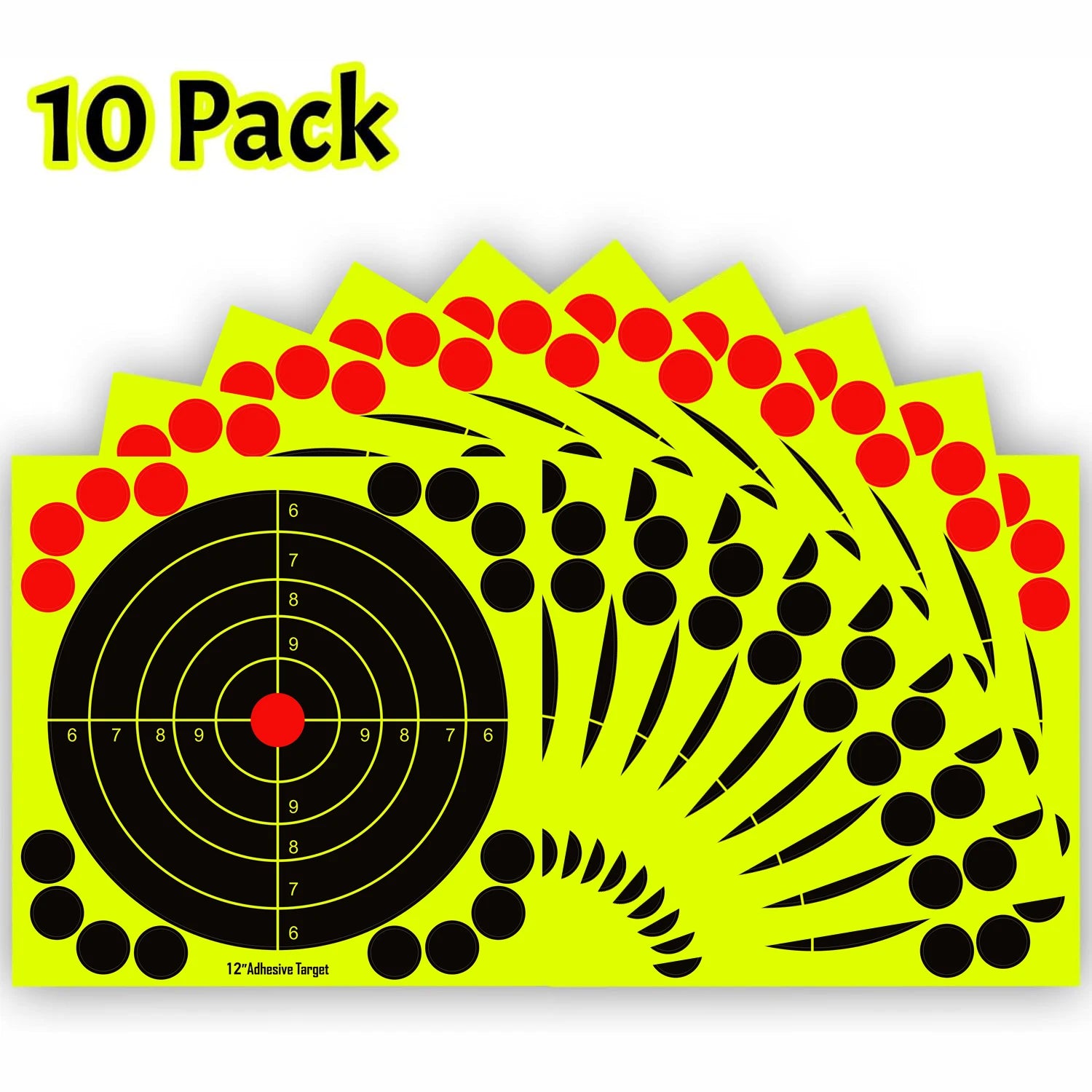 12x12 Inch Splatter Adhesive Targets Stickers Reactive Shooting Targets  with Yellow Effect