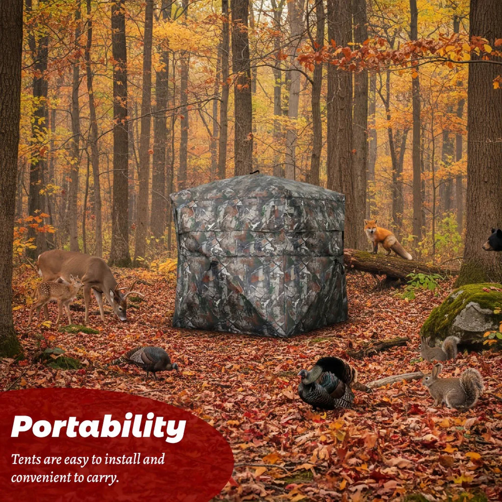 Rugged Pop-Up Hunting Blind Easy Setup /with Storage for Deer Turkey Duck Archery Season